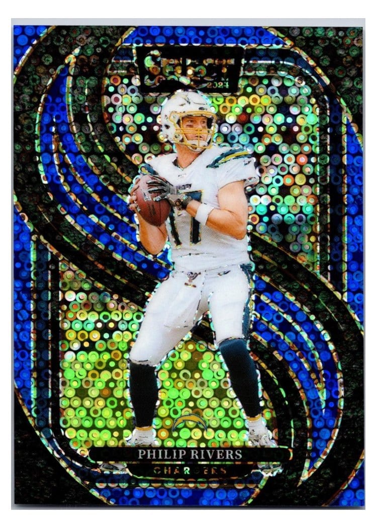 2024 Panini Select Base Set Philip Rivers Blue Disco Prizm #187 card