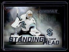 2025-26 Upper Deck Credentials Standing on Their Head Philipp Grubauer #SH-12 card