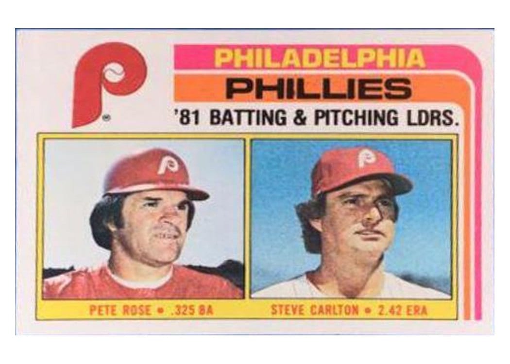 1982 Topps Phillies Leaders #636 card