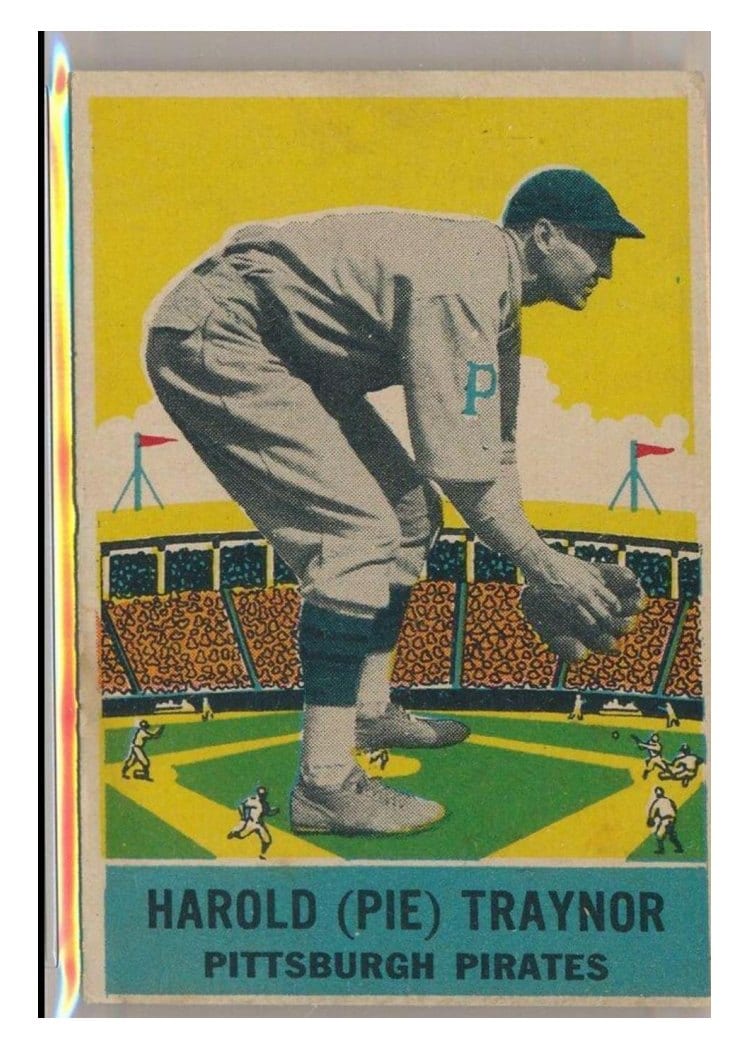 1933 DeLong Pie Traynor #12 card