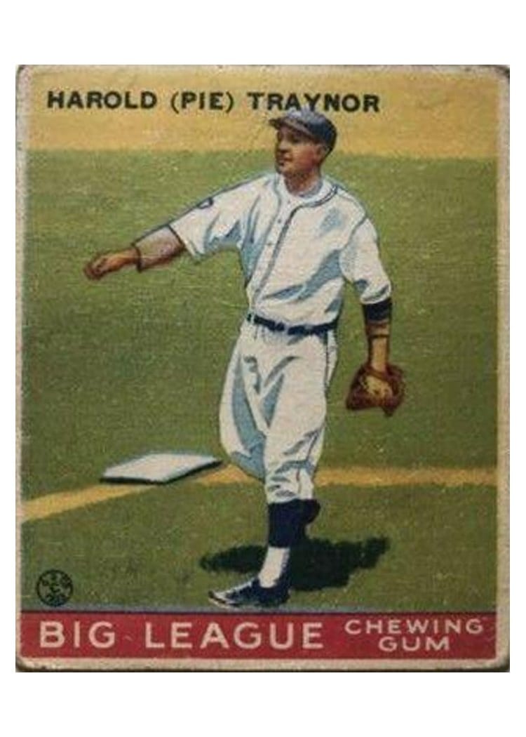 1933 Goudey Pie Traynor #22 card