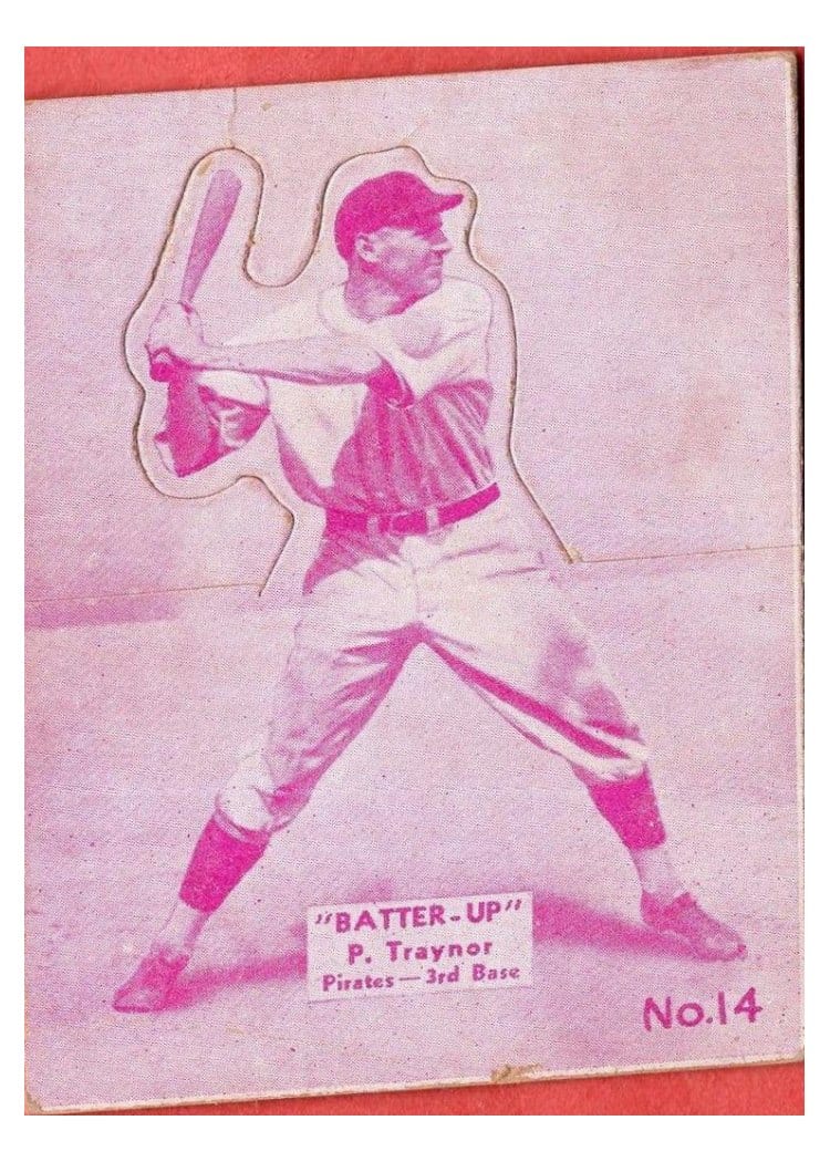 1934 Batter Up Pie Traynor #14 card