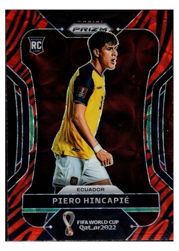 2022 Panini Prizm World Cup Piero Hincapie Choice Tiger Stripe #83