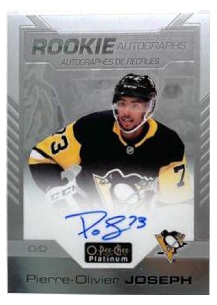 2021-22 O-Pee-Chee Platinum 2020-21 Update Rookie Auto Pierre-Olivier Joseph #R-PJ card