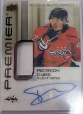 2024-25 Upper Deck Premier Acetate Auto Patch Rookies Pierrick Dube #AR-PD card