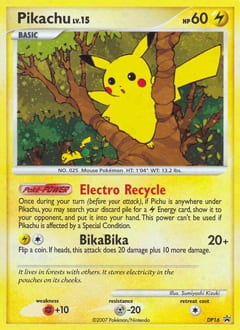 2007 DP Black Star Promos Pikachu #DP16 card