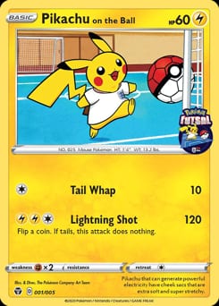 2020 Pokémon Futsal Collection Pikachu on the Ball #1 card