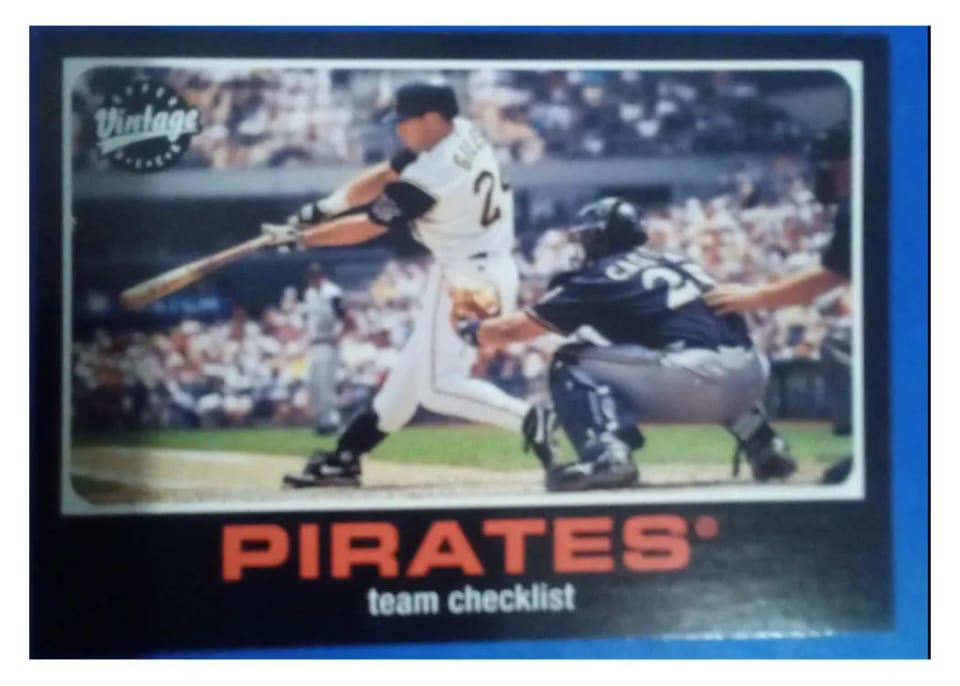 2002 Upper Deck Vintage Pirates checklist #252 card