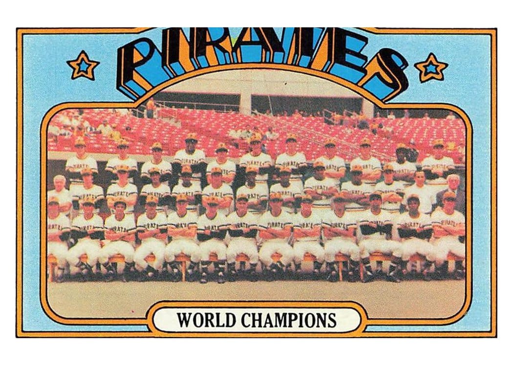1972 Topps Pirates Team #1 card