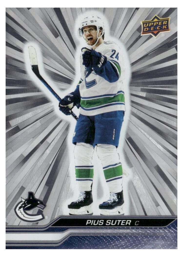 2023-24 Upper Deck Base Set Pius Suter Outburst Silver #640 card