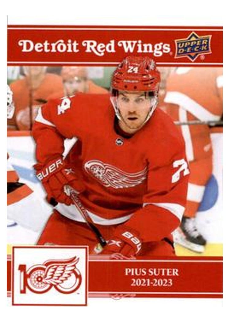 2025-26 Upper Deck Detroit Red Wings Centennial Box Set Gold Autographs Pius Suter #14 card