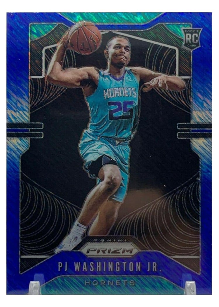 2019-20 Panini Prizm Base Set PJ Washington Jr. Blue Shimmer Prizm #258 card