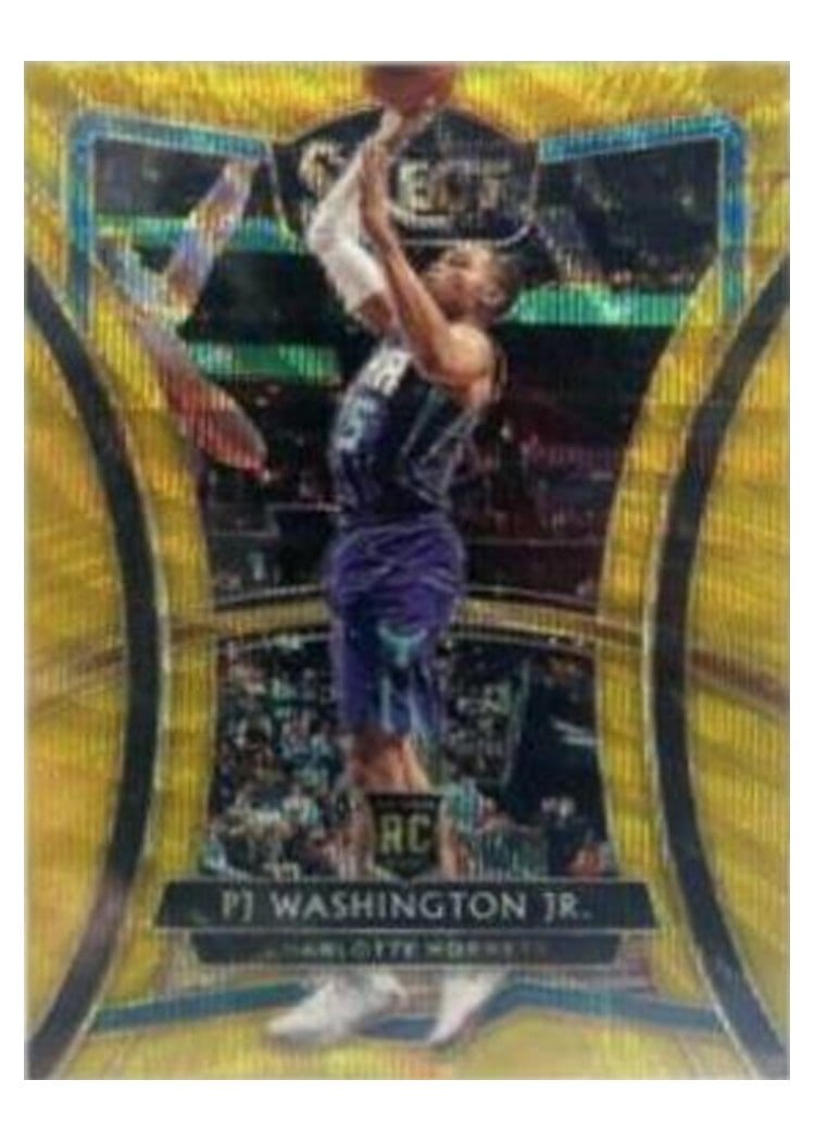2019-20 Panini Select Base Set PJ Washington Jr. Gold Wave #127 card