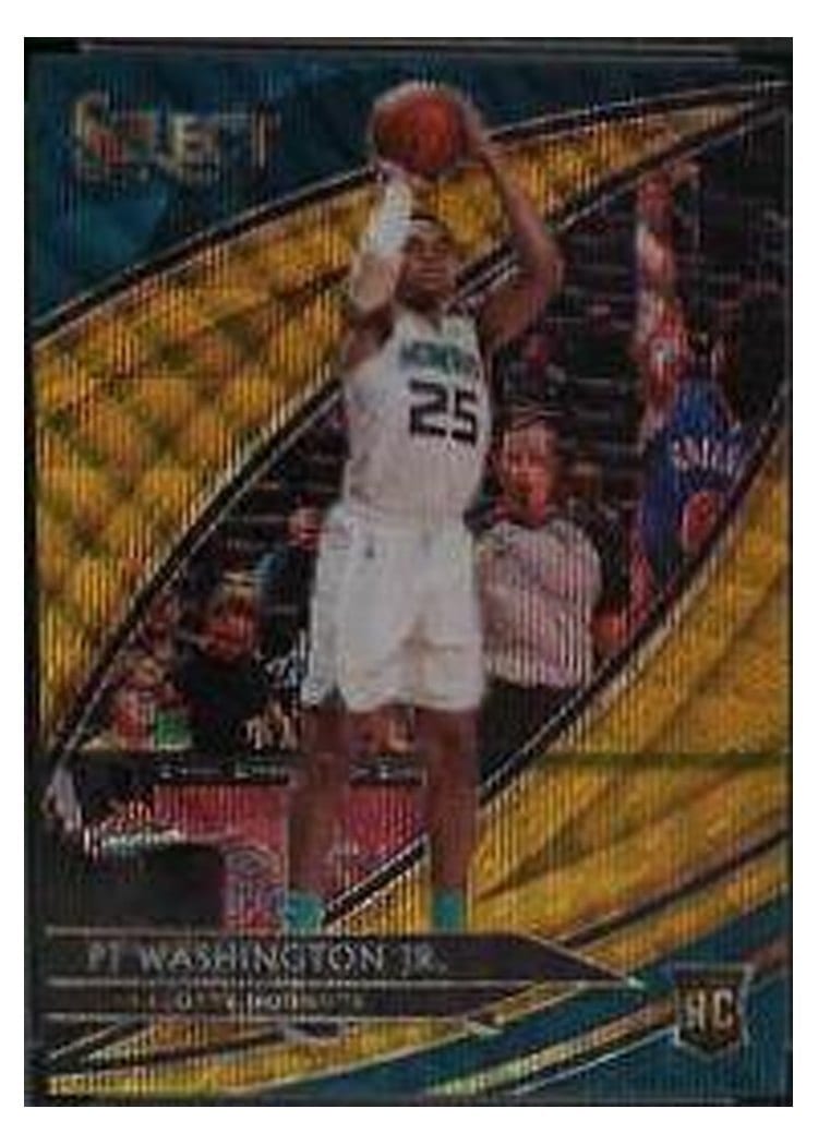 2019-20 Panini Select Base Set PJ Washington Jr. Gold Wave #215 card