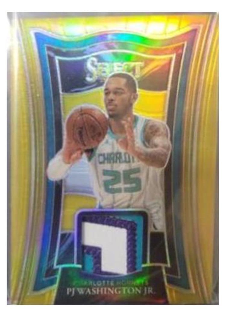 2019-20 Panini Select Base Set PJ Washington Jr. Gold Prizm #215 card