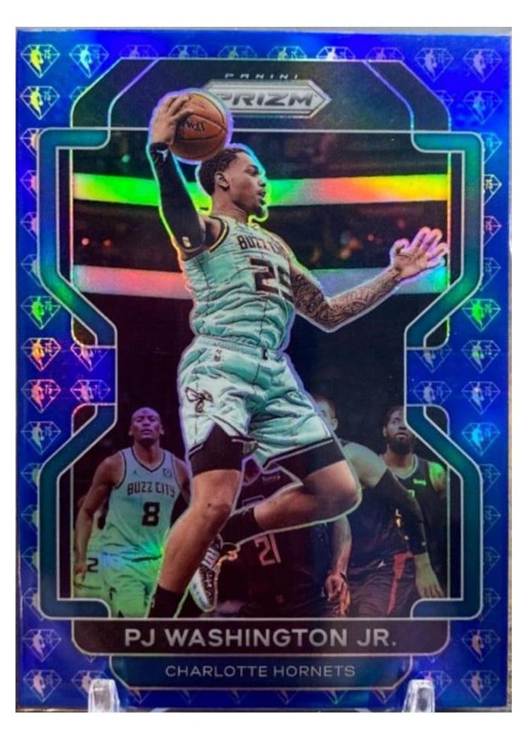 2021-22 Panini Prizm Base Set PJ Washington Jr. Blue Prizm #78 card
