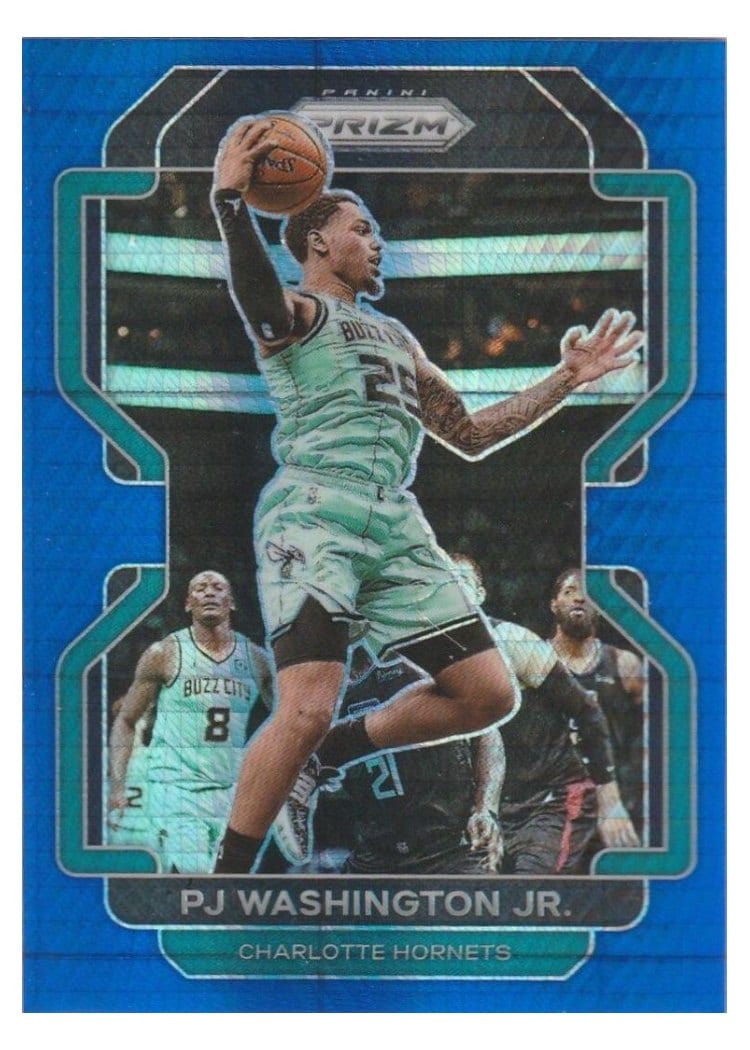 2021-22 Panini Prizm Base Set PJ Washington Jr. Blue Hyper Prizm #78 card