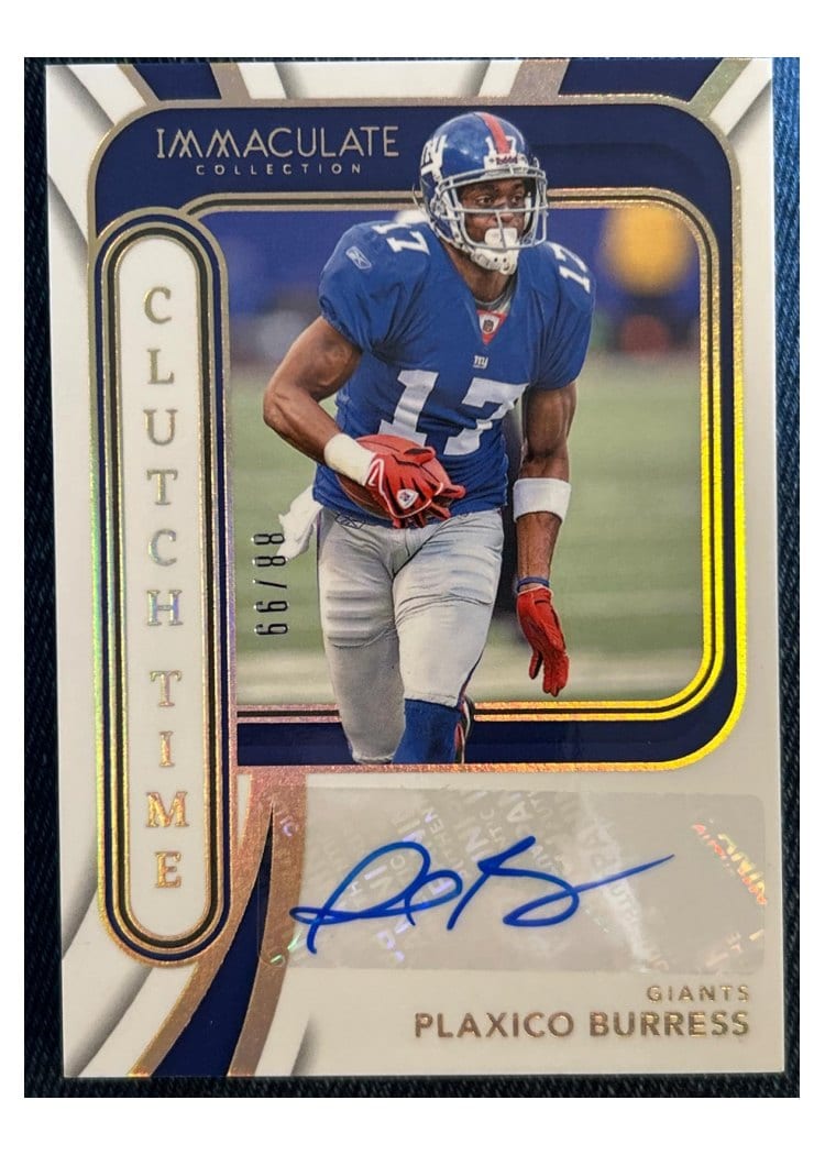 2024 Panini Immaculate Collection Clutch Time Ink Plaxico Burress #13 card