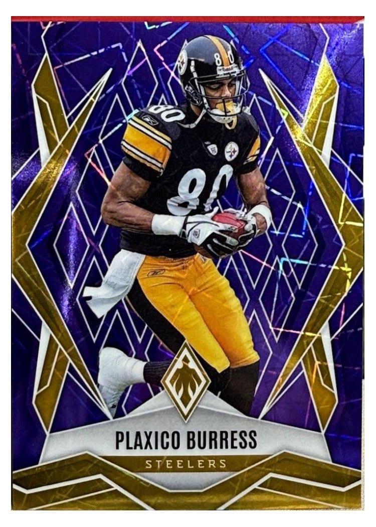 2025 Panini Phoenix Base Set Plaxico Burress Purple Lazer #35 card