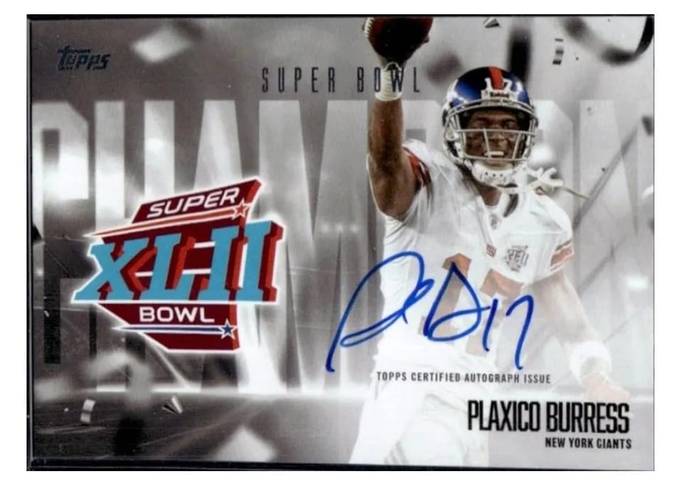 2026 Topps Flagship Super Bowl Champion Signature Plaxico Burress #SBCS-PB card