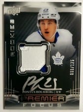 2022-23 Upper Deck Premier Premier Focus Rookies Autograph Patch Pontus Holmberg #PFPR-PH card