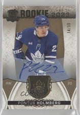 2022-23 Upper Deck The Cup Rookie Class of 2023 Gold Foil Autograph Parallel Pontus Holmberg #2023-PH card