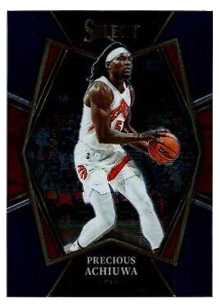 2021-22 Panini Select Base Set Precious Achiuwa Blue Prizm #149 card