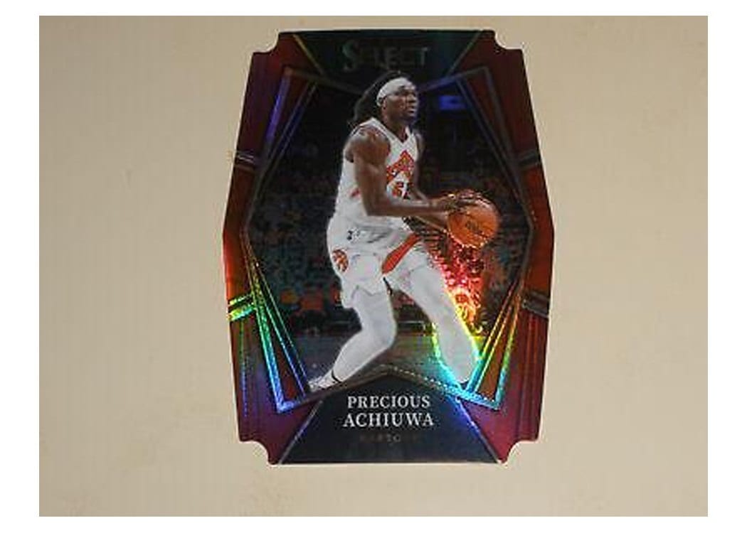 2021-22 Panini Select Base Set Precious Achiuwa Maroon Prizm Die Cut #149 card