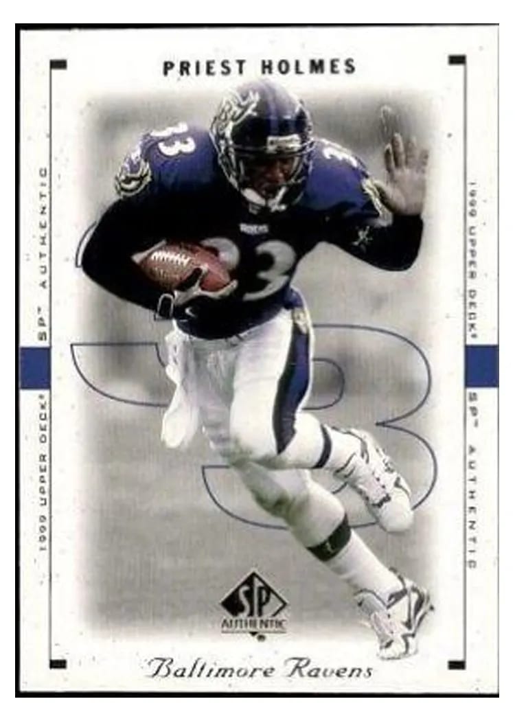 1999 SP Authentic Priest Holmes #7 card