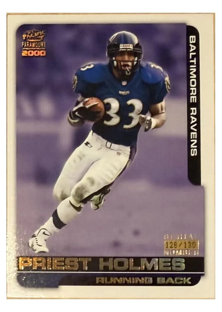 2000 Pacific Paramount Priest Holmes #16 card