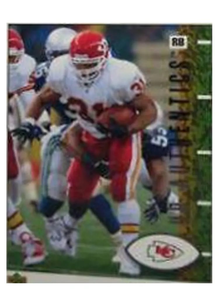 2002 Upper Deck Authentics Priest Holmes #43 card