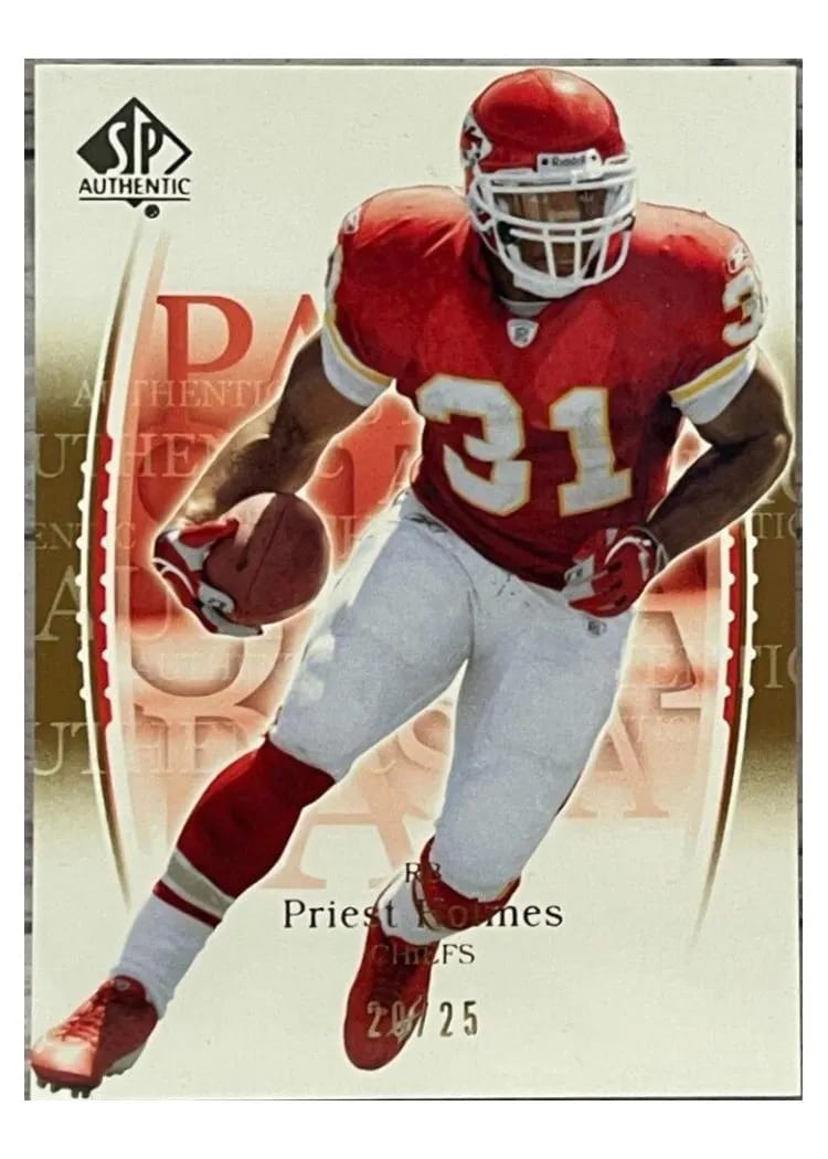2003 SP Authentic Priest Holmes Gold #35 card