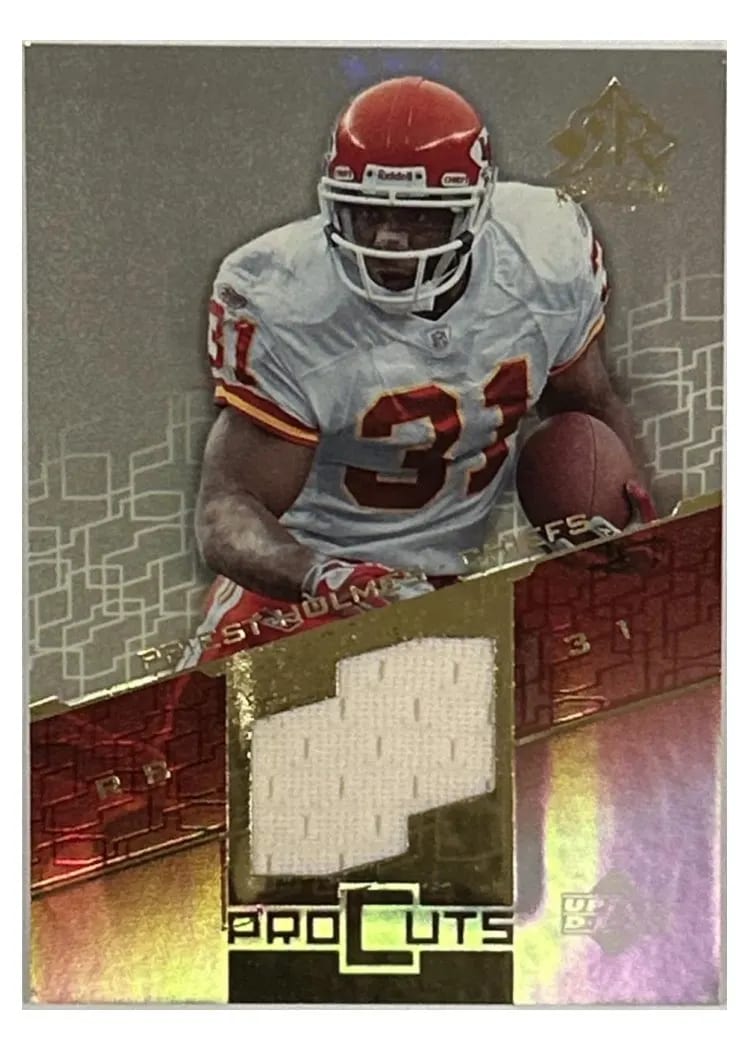 2004 Upper Deck Reflections Pro Cuts Priest Holmes #PC-PH card