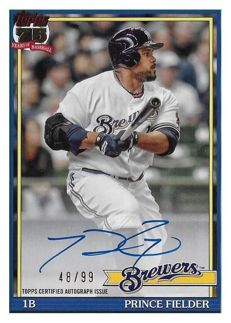 2026 Topps 1991 Topps Autographs Prince Fielder Green #91A-PF card