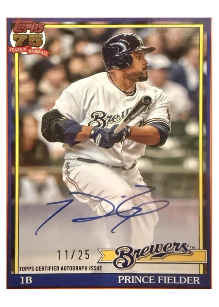 2026 Topps 1991 Topps Autographs Prince Fielder #91A-PF card