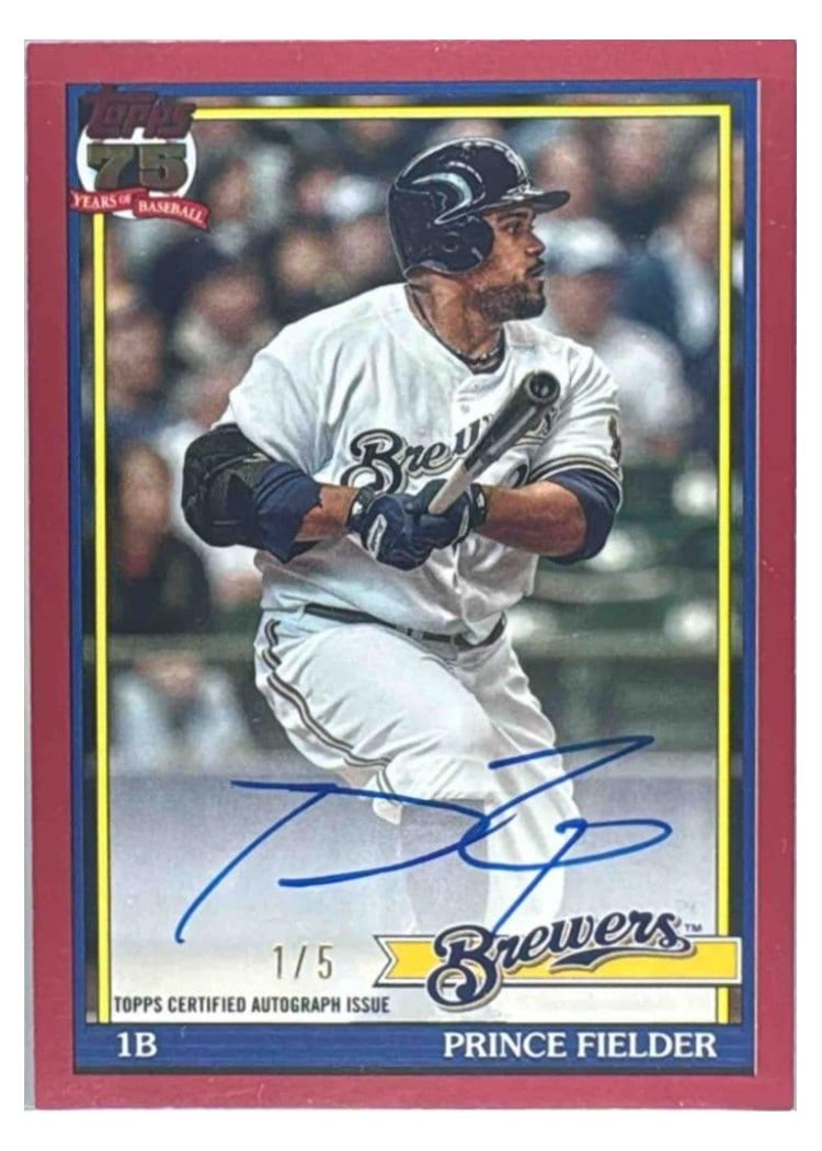 2026 Topps 1991 Topps Autographs Prince Fielder #91A-PF card