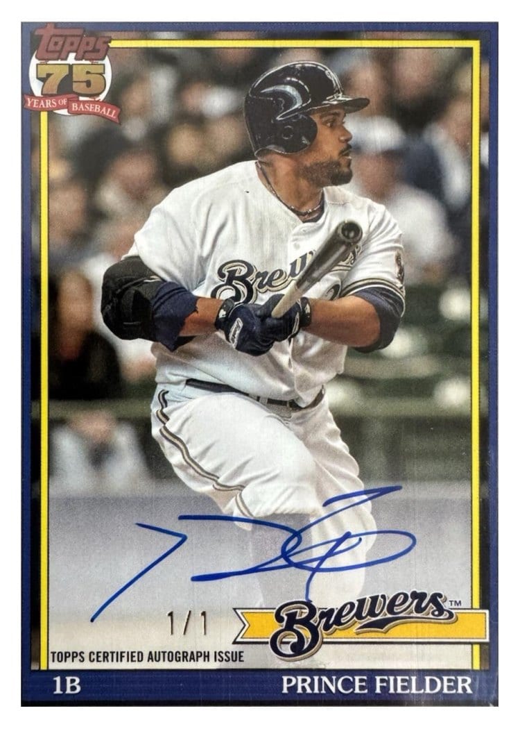 2026 Topps 1991 Topps Autographs Prince Fielder #91A-PF card