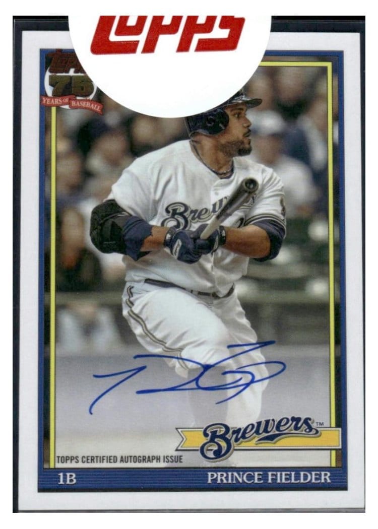 2026 Topps 1991 Topps Autographs Prince Fielder #91A-PF card