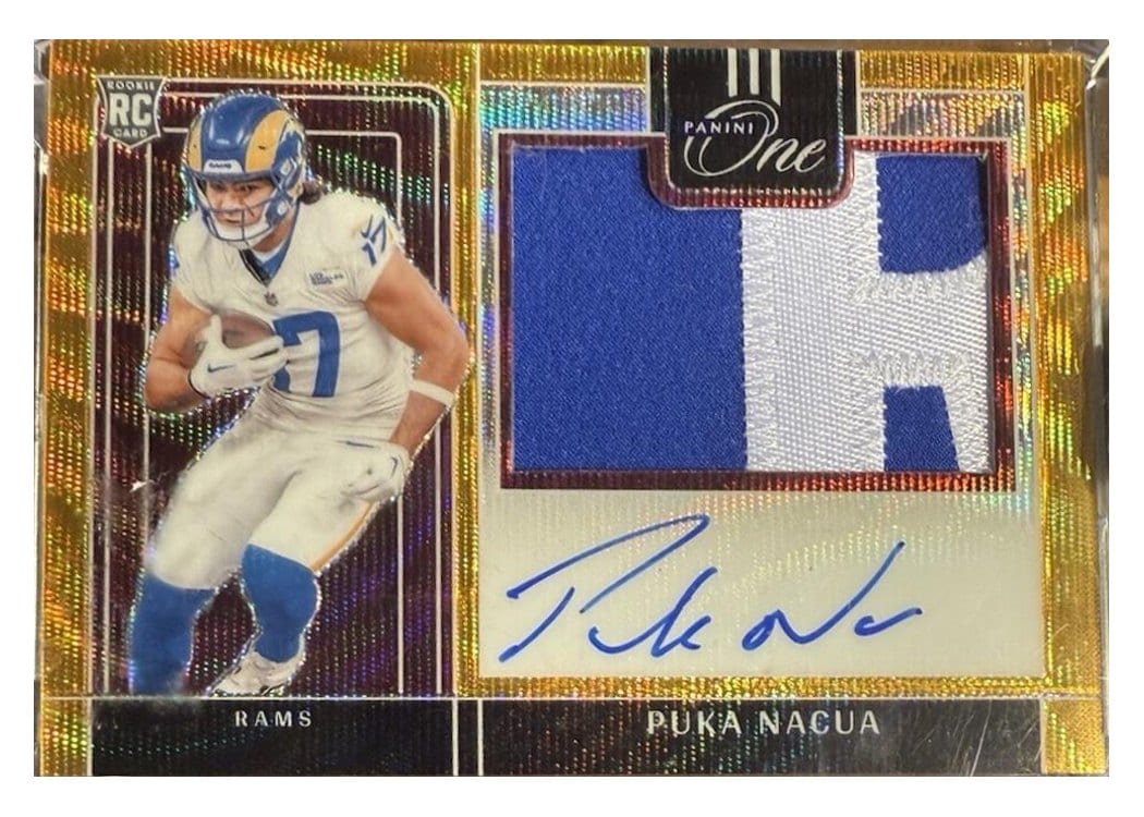 2023 Panini One Precision Rookie Patch Autographs Puka Nacua #307 card