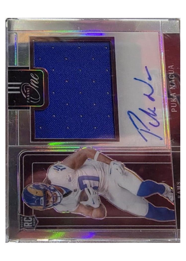 2023 Panini One Precision Rookie Patch Autographs Puka Nacua #307 card