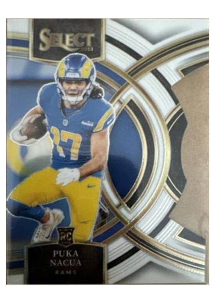 2023 Panini Select Puka Nacua White Prizm Die-Cut #199 card