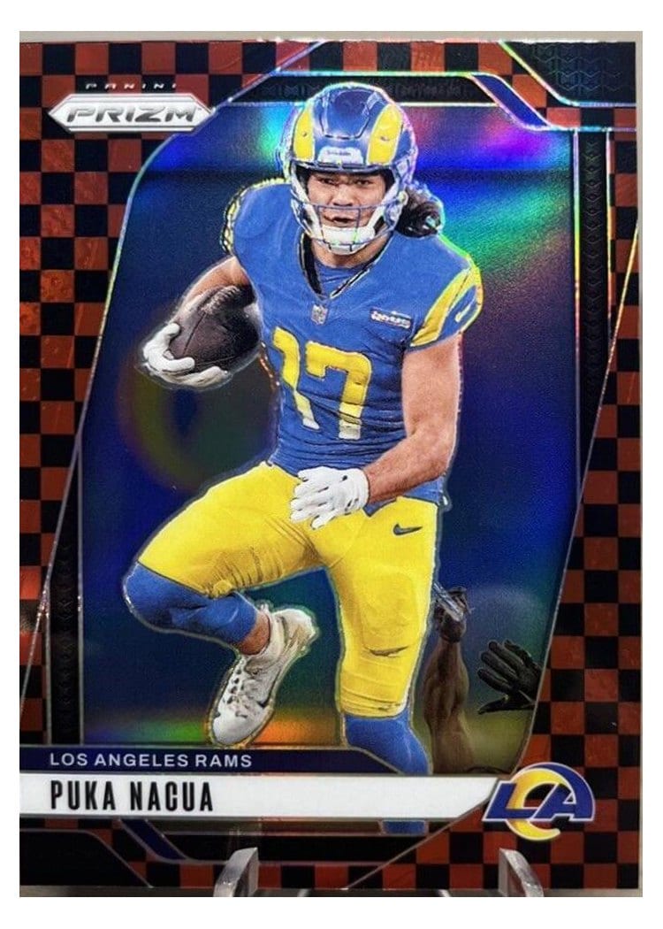 2024 Panini Prizm Base Set Puka Nacua Black Red Checker #168 card