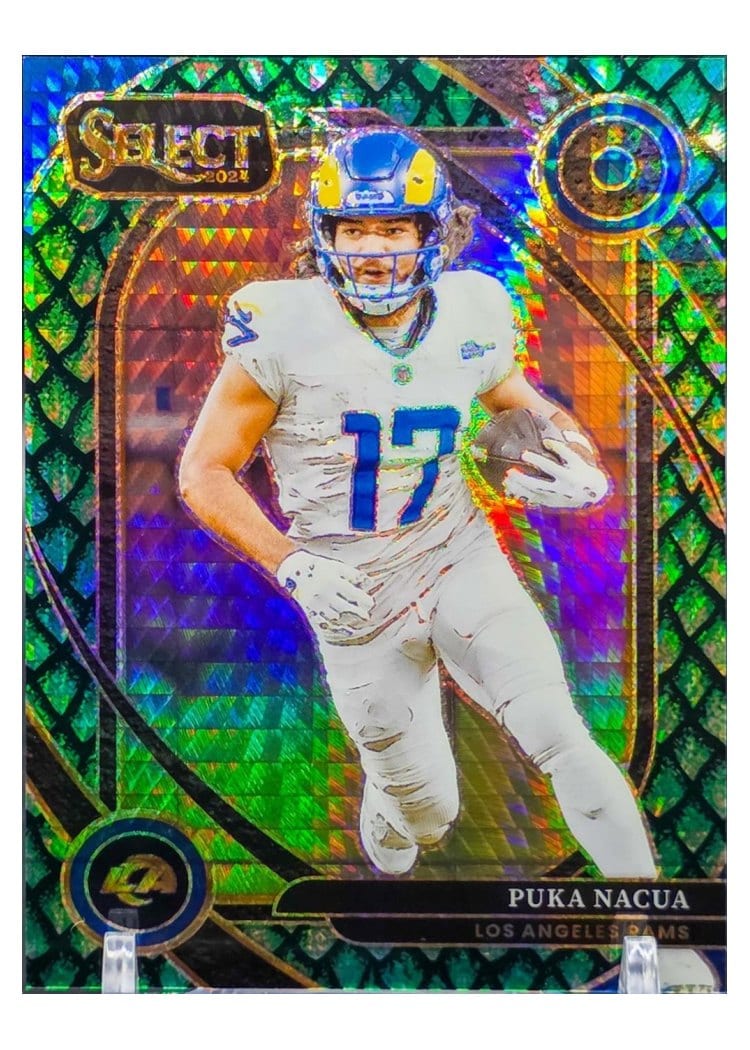 2024 Panini Select Base Set Puka Nacua Dragon Scale Prizm #287 card