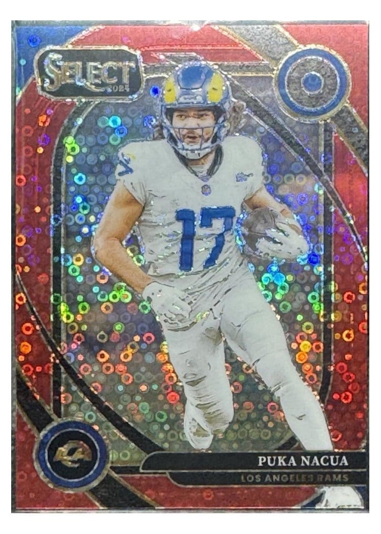 2024 Panini Select Base Set Puka Nacua Red Prizm #287 card