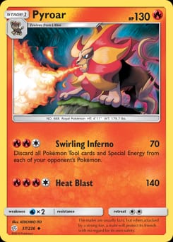 Pyroar Cosmic Eclipse card