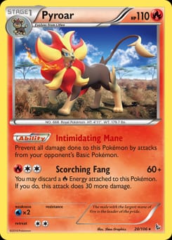Pyroar Flashfire card