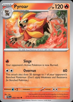 Pyroar Paldea Evolved card