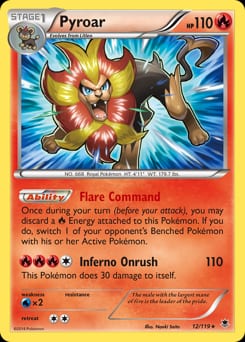 Pyroar Phantom Forces card