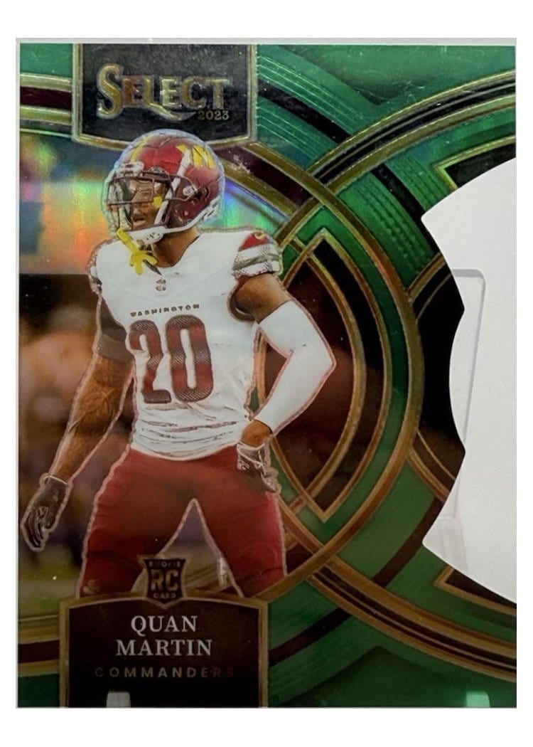 2023 Panini Select Base Set Quan Martin Green Prizm Die-Cut #137 card