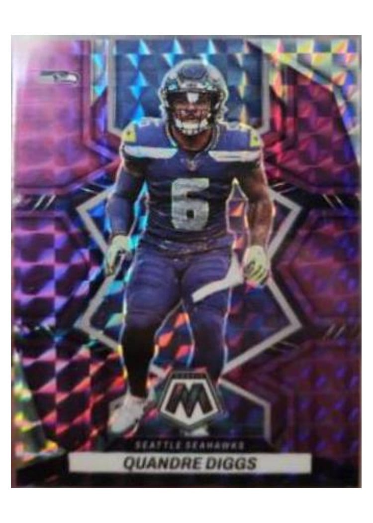 2022 Panini Mosaic Base Set Quandre Diggs Purple #173 card